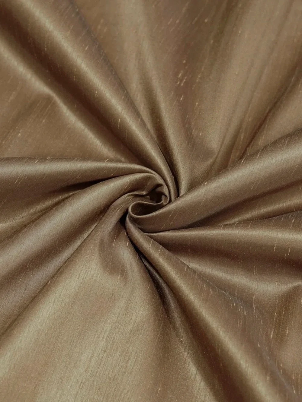 Elegant Beige Dupioni Silk Blackout Curtains  Top 73” wide 118” long